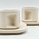 Tasses en céramique ivoire Makio Hasuike design italien années 70
