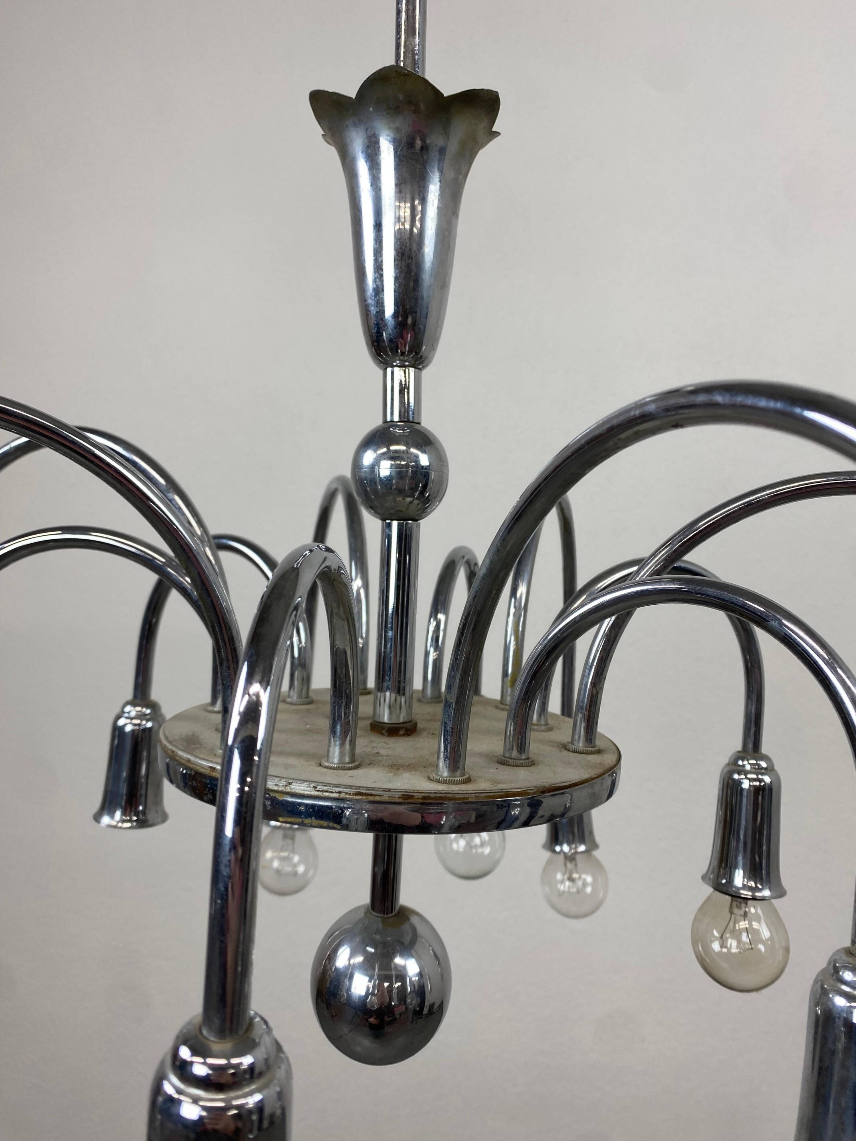 Lustre cascade design milieu du siècle