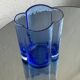 Mid century Murano Vase, Blue shaped Glass, 1960's