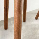 4 hammered brutalist stools