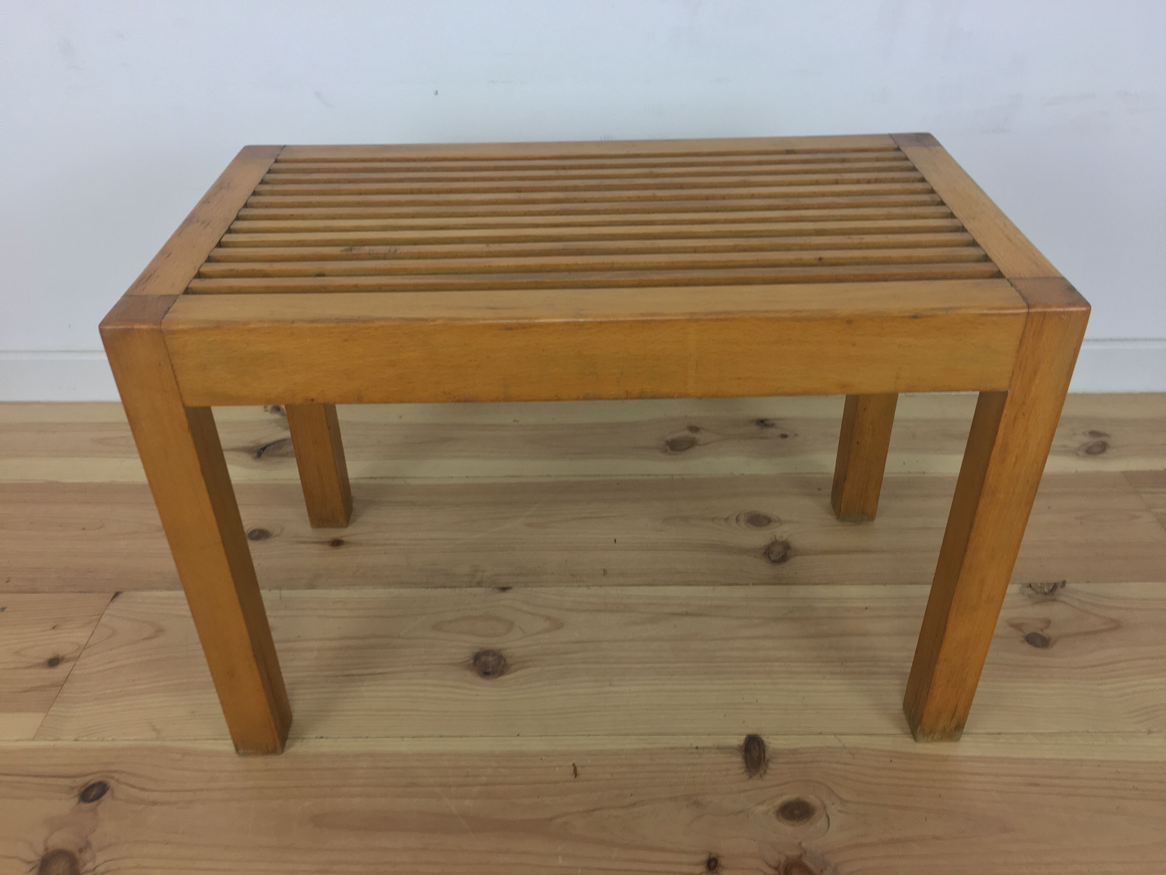Modernist slat bench, 1950, made of wood