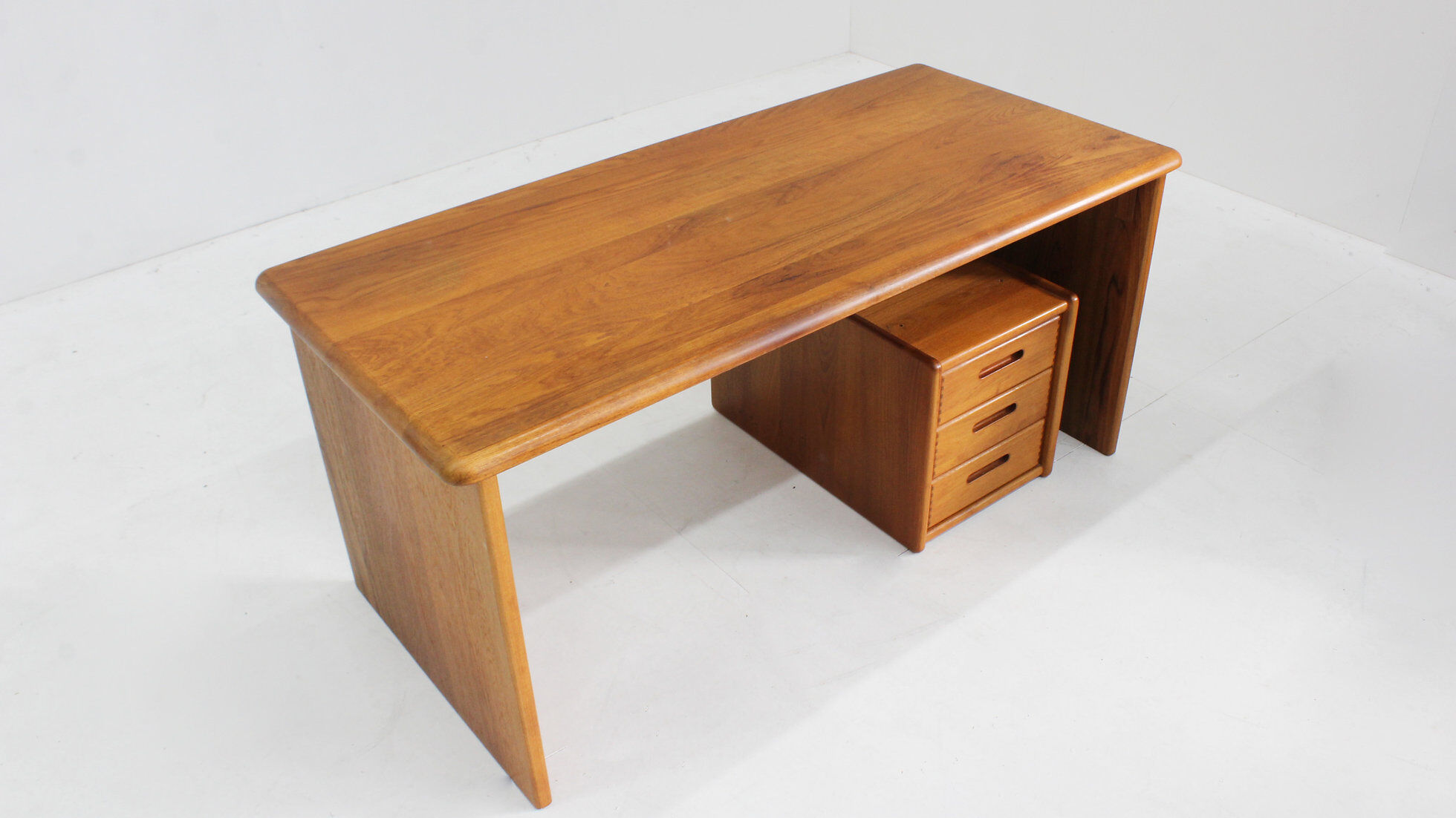 Vintage Danish solid teak desk 1960s