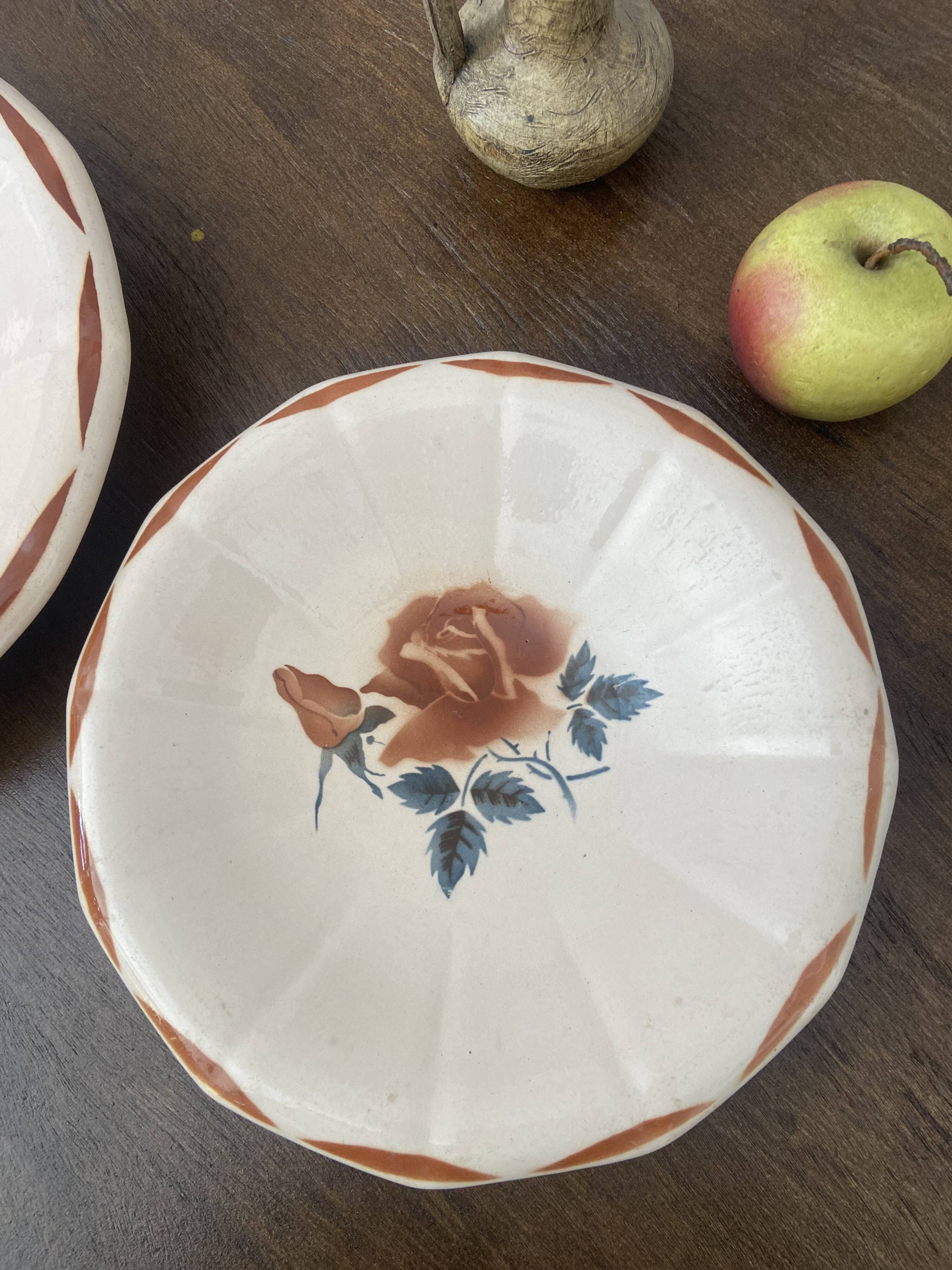 Pair of plates Digoin Sarreguemines