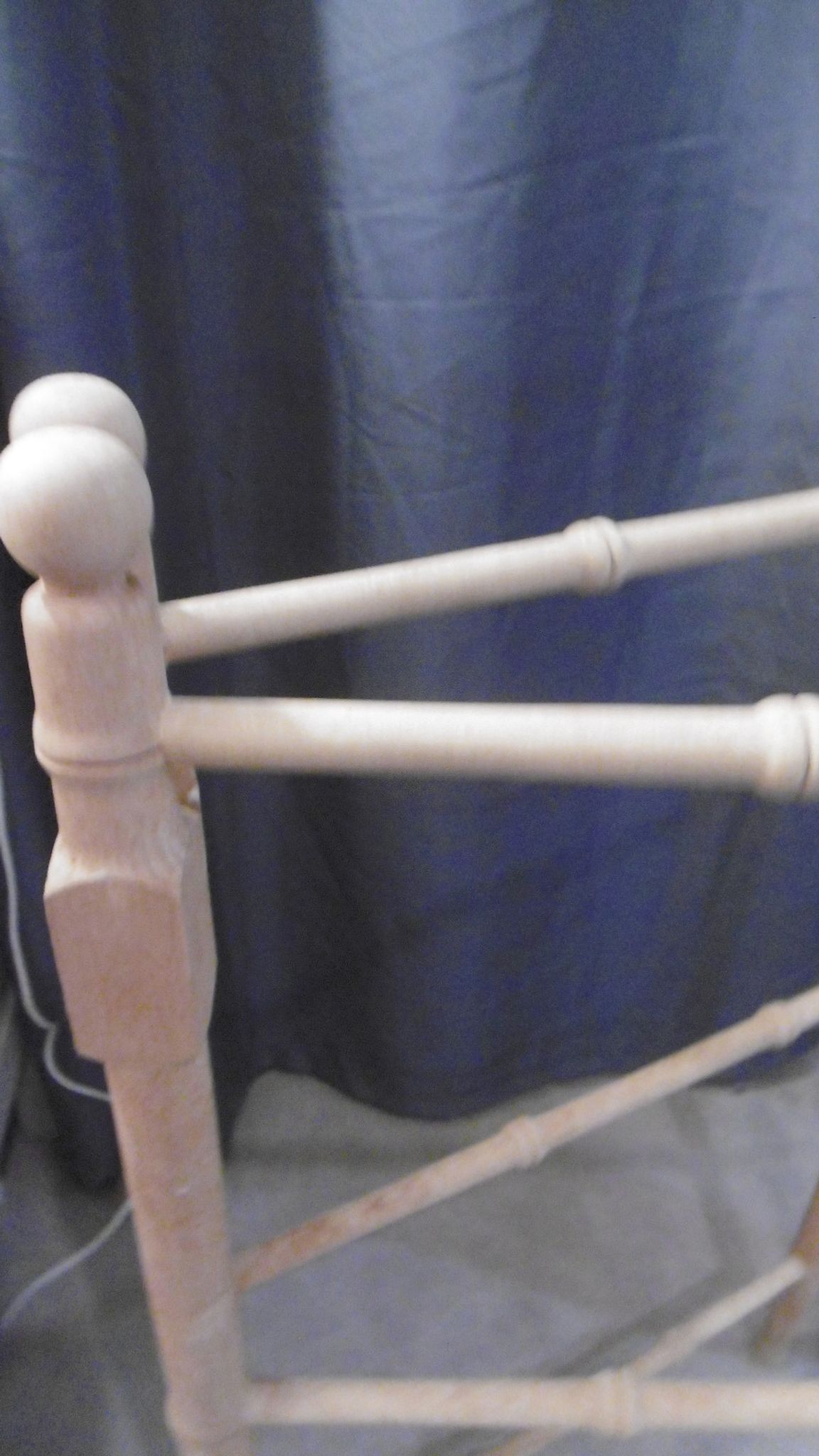 Porte serviette ancien en bois naturel - début XXeme