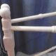 Old towel rack in natural wood XXeme