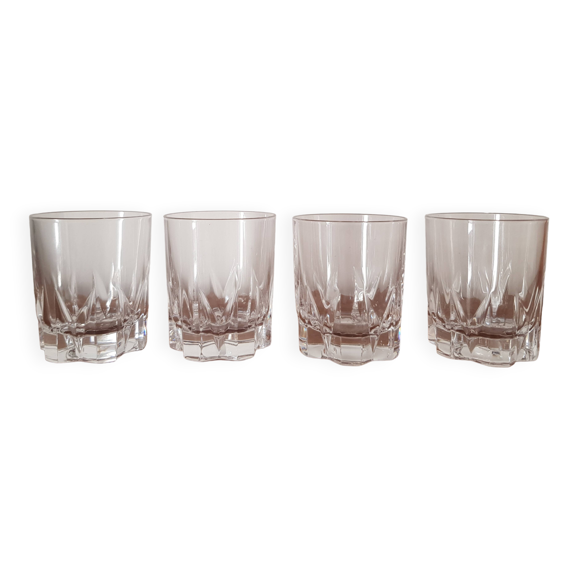 Set of 4 small water glasses