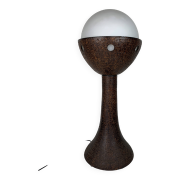 Midcentury brutalist Dutch ceramic mushroom floor lamp, 1960s