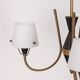 Vintage 50's chandelier with three lights in glass, italian design