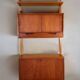 Teak wall secretary RIVAL, Vintage Scandinavian 1960s