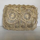 Woven straw basket