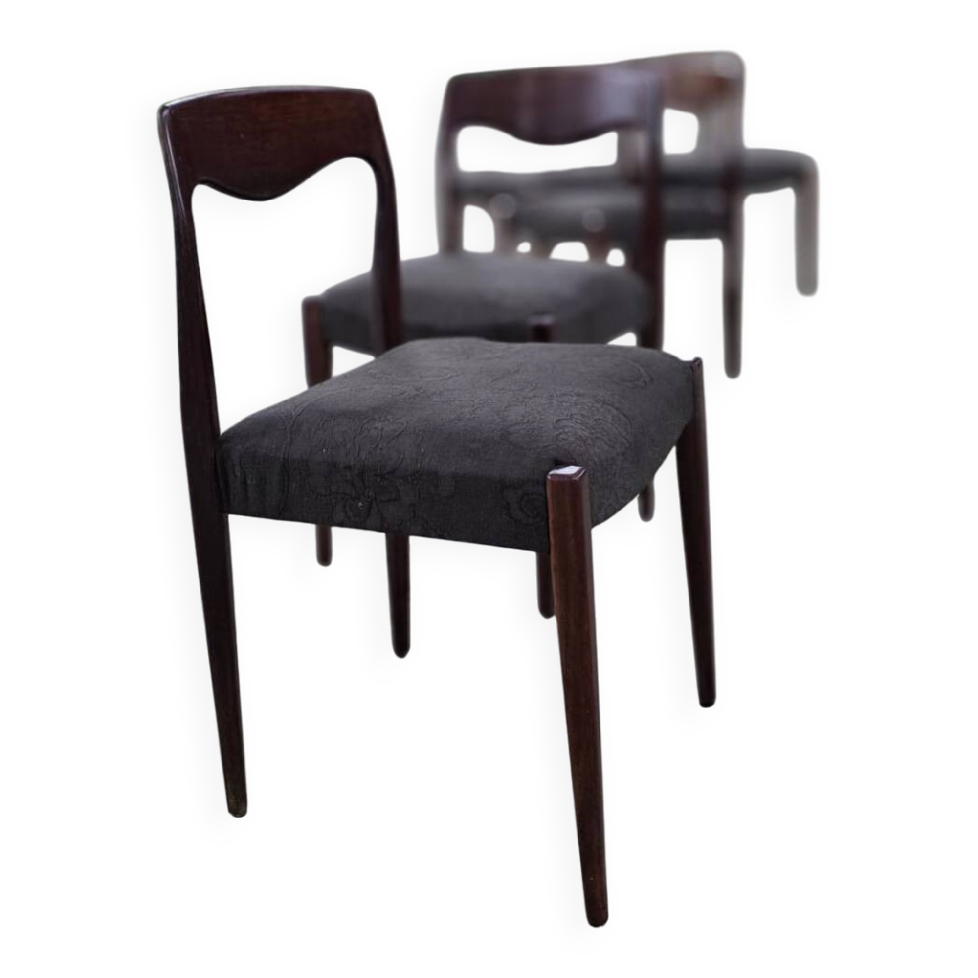 Set of 6 Scandinavian teak chairs – 1960s