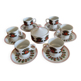 Service à café en porcelaine Hollóháza, Hongrie 1970