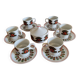 Hollóháza porcelain coffee service, Hungary 1970