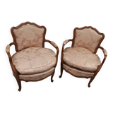 Pair of Louis XV style cabriolets