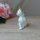 Vintage porcelain sitting cat figurine taiwan collection