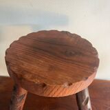Wooden tripod stool with removable legs