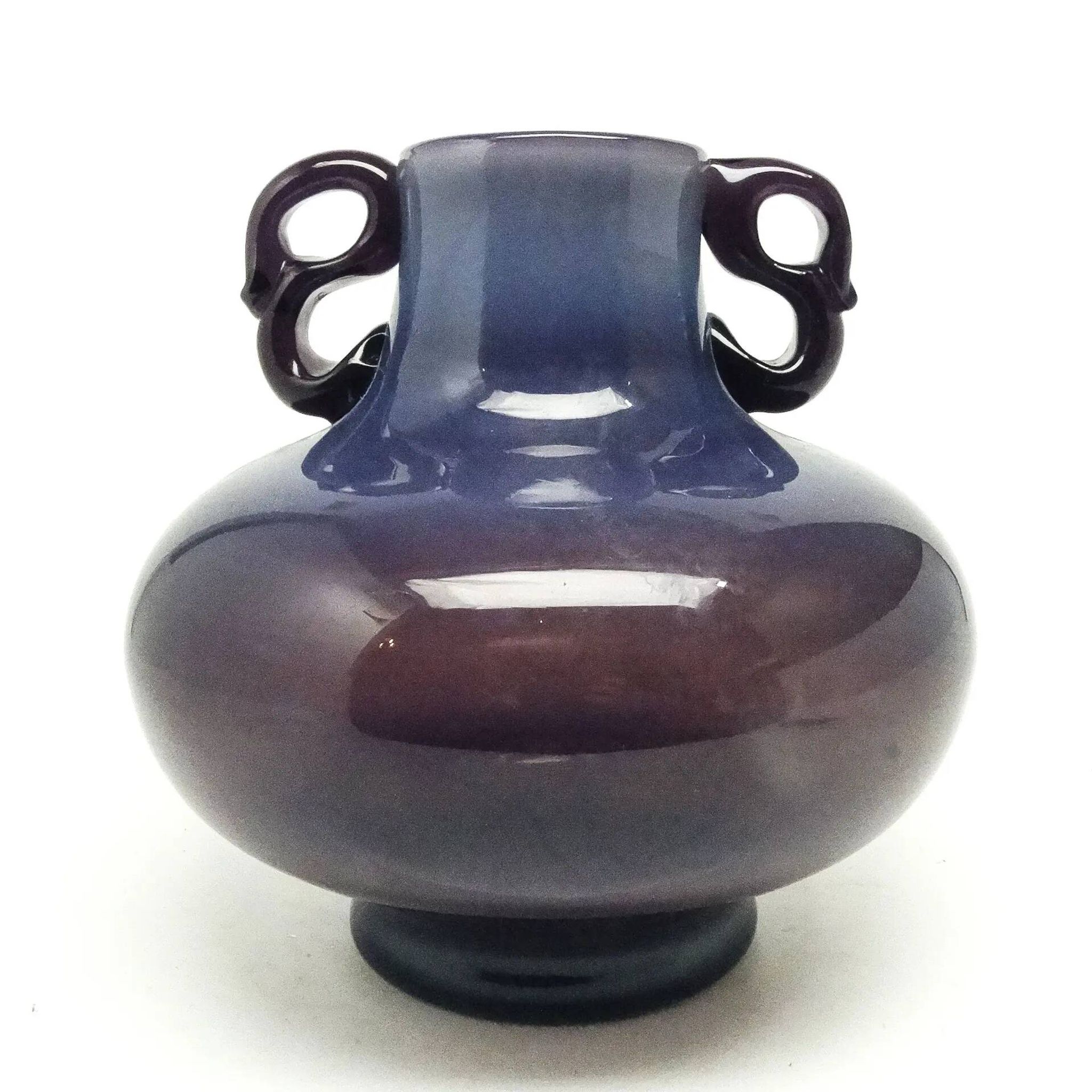 Modernist vase, purple glass, designed by J. Słuczan-Orkusz, Poland, 1970s