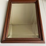 Bevelled mirror frame carved wood