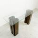 Vintage burl wood console, 1980s