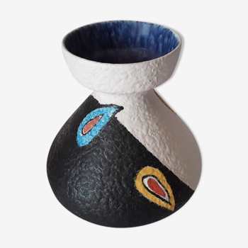 Vase en céramique ü-keramik, Allemagne 1960