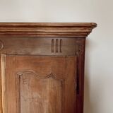 Vintage raw wood cabinet with patina