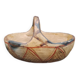 Berber pottery Kabyle basket early 20th century AlgeriaTerracotta Ideqqi Takduht