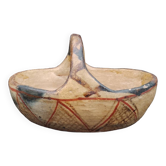 Berber pottery Kabyle basket early 20th century AlgeriaTerracotta Ideqqi Takduht