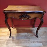 Louis XV style game table in walnut