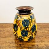 Vase Art déco en céramique vernissée signé René Nicole, 1930