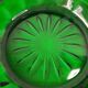 Vintage green moulded glass ashtray