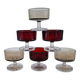Set 6 coupes champagne Cavalier Suède Luminarc bicolore