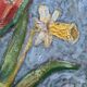 Mid-Century Modern "Still Life with Tulips" Swedish Vintage Expressionist Still Life Oil Painting, F