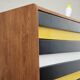 U453 yellow 8-drawer wooden sideboard by Jiri Jiroutek for Interier Praha 1960