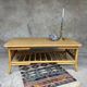 Vintage bamboo, wood and rattan coffee table