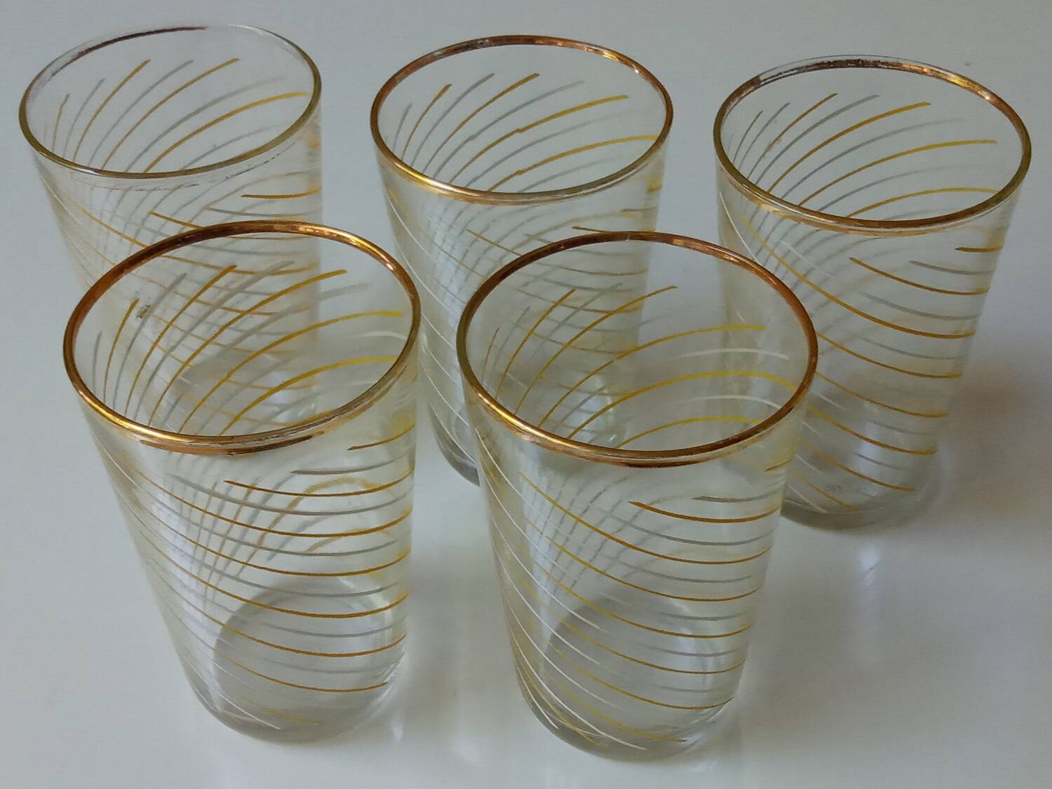 Cinq verres années 50