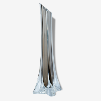 Vase de cristal fumé