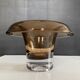 Vintage Gommaire mushroom vase in smoked glass
