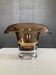 Vintage Gommaire mushroom vase in smoked glass