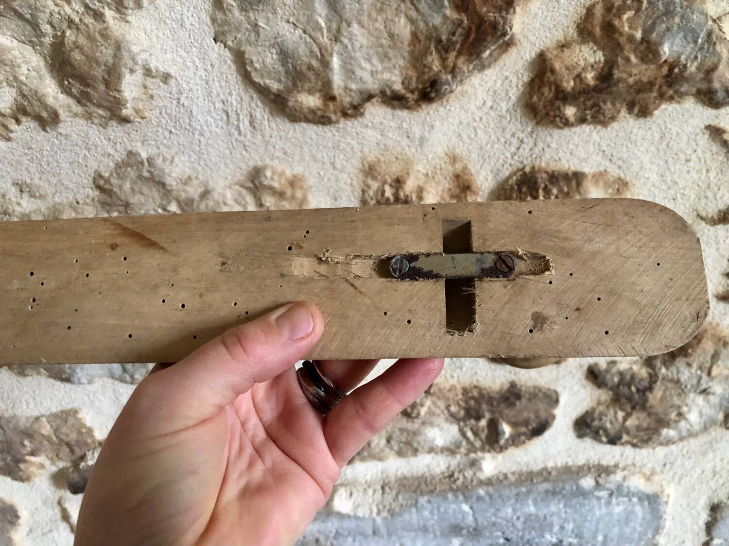 Antique wooden coat hook