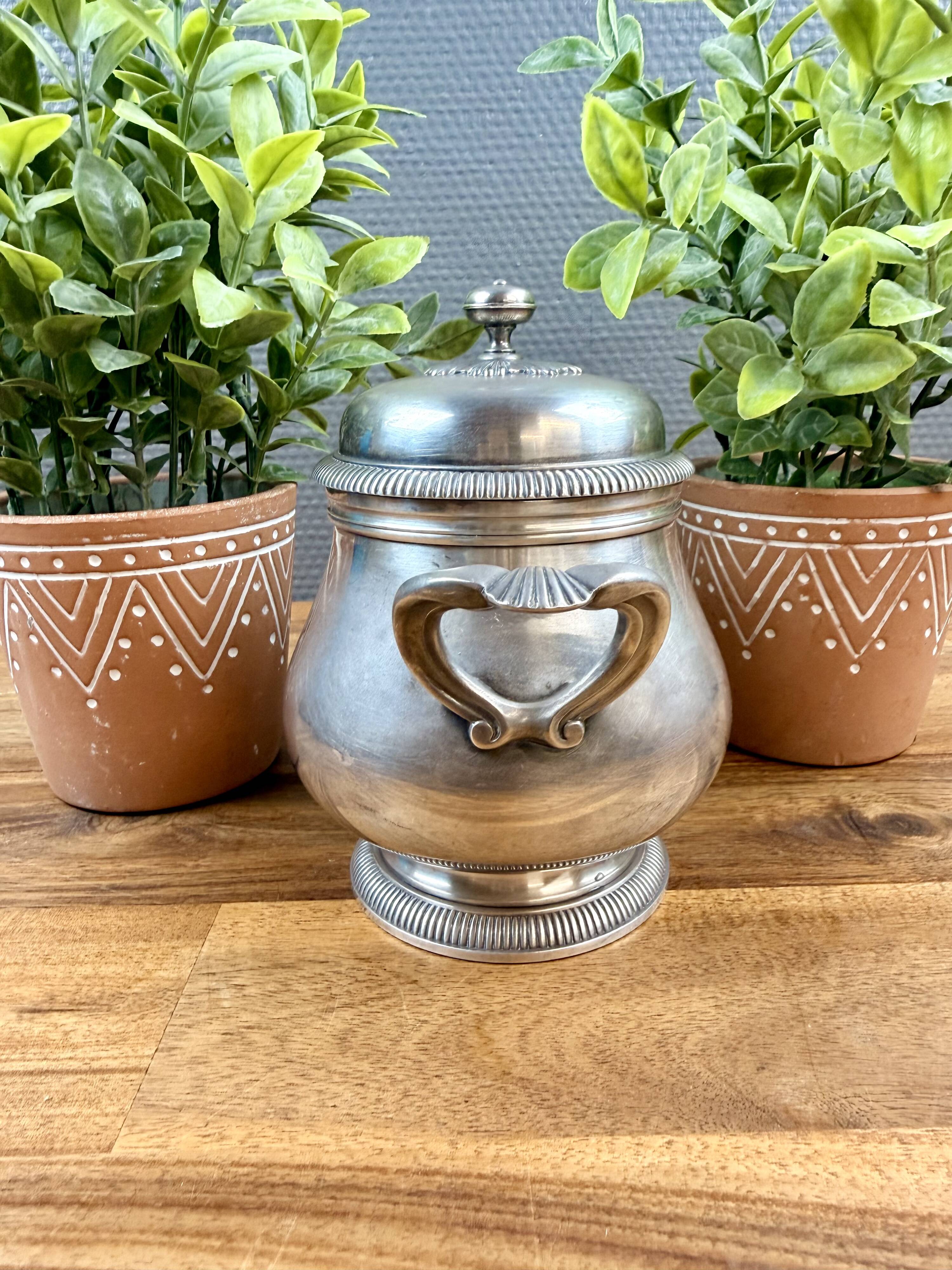 Silver-plated sugar bowl Gallia Christofle with lid