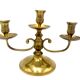 Brass three-arm candlestick