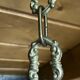 Chandelier 6 lights vintage gilded bronze 70 cms