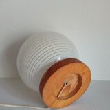 Bedside lamp wood and opaline