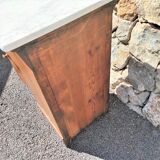 Bedside Louis Philippe with white marble