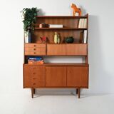 Sideboard with bookcase in teak and mahogany