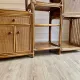 Large arch bookshelf "Pacific Rattan" sun cane bohemian chic