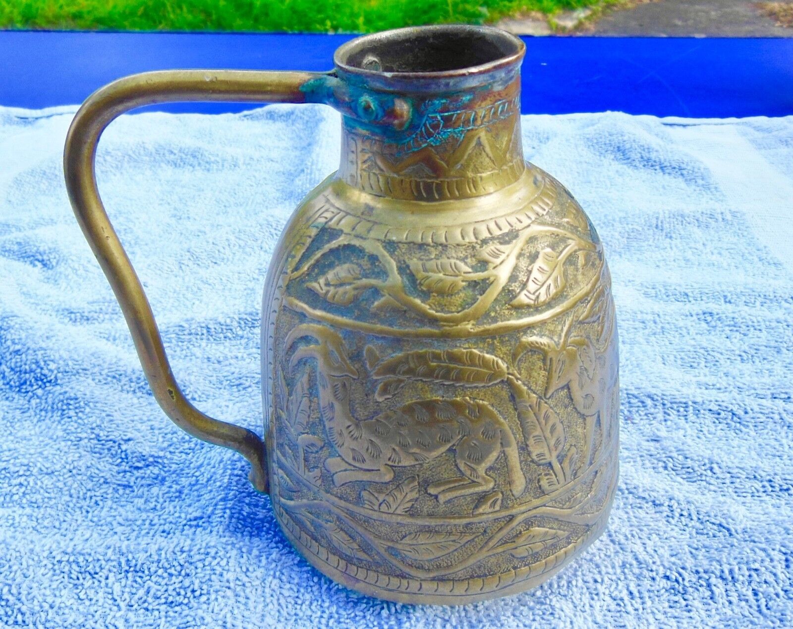 Copper pourer persian qajar calligraphy -islamic art