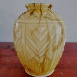 Vases en glaçure opaline Art déco Verreries de Scailmont Henri Heemskerk België