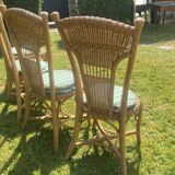 Very beautiful set of 4 antique rattan chairs. Luxury model, perfect condition.