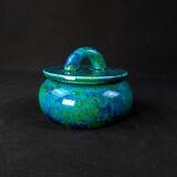 Paul milet (1870-1950) sèvres, turquoise blue bonbonnière, art deco period